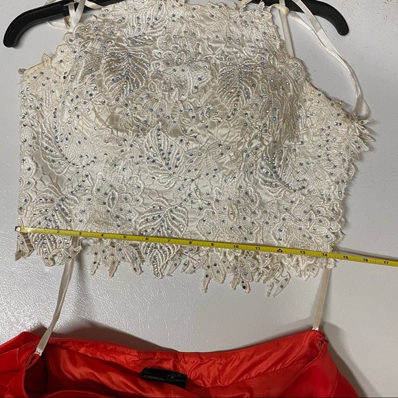 Dave & Johnny Formal 2-Piece Red & White Dress Sz 7/8 - Picture 15 of 16